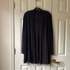 Eileen Fisher Merino Wool Detailed Cardigan, L